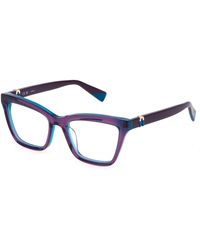 Furla - Vfu763 09Ye Optical Frames Acetate Squared - Lyst