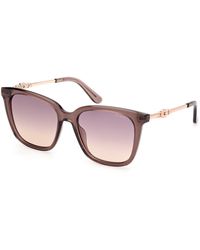 Guess - Gu7886 59Z Sunglasses Injected Squared Normal Shaded - Lyst
