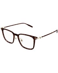Montblanc - Mb0354O 002 Optical Frames Injected Transparent Squared - Lyst