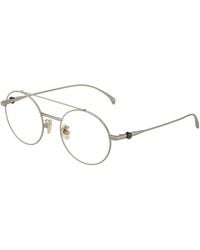 Moncler - Me1019T 1003 Optical Frames Titanium Transparent Round Normal - Lyst