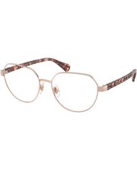 Ralph Lauren - Ra6065 9427 Optical Frames Metal Transparent Geometric Normal - Lyst