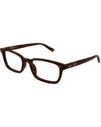 Saint Laurent - Sl 671 002 Optical Frames Acetate Transparent Squared - Lyst