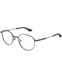 McQueen - Am0502O 003 Optical Frames Metal Transparent Round - Lyst