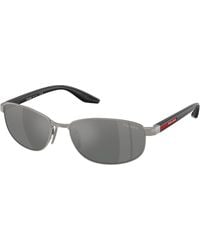 Prada Linea Rossa - Ps B53S 5Av41A Sunglasses Metal Round Normal Nuanced - Lyst