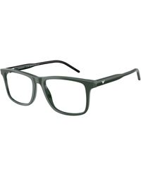 Emporio Armani - Ea3218 5017 Optical Frames Acetate Squared Normal - Lyst
