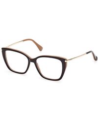 Max Mara - Mm5007 050 Optical Frames Acetate Squared Normal - Lyst