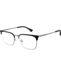 Emporio Armani - Ea1186D 3015 Optical Frames Metal Transparent Squared Normal - Lyst