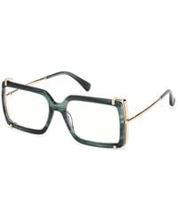 Max Mara - Mm5155-B 098 Optical Frames Acetate Squared Normal - Lyst