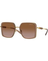 Versace - Ve2261 100213 Sunglasses Metal Squared Normal Shaded - Lyst