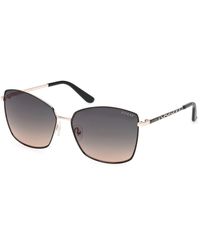 Guess - Gu00149 97P Sunglasses Metal Squared Normal - Lyst