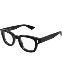 Saint Laurent - Sl 838 Opt 001 Optical Frames Acetate Transparent Round - Lyst