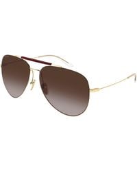 Gucci - Gg2255S 003 Sunglasses Metal Pilot Nuanced - Lyst