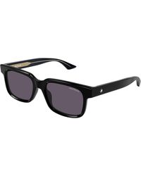 Montblanc - Mb0383S 005 Sunglasses Acetate Squared - Lyst
