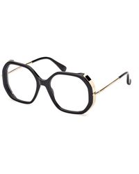 Max Mara - Mm5138 001 Optical Frames Acetate Round Normal - Lyst