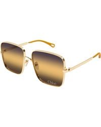 Chloé - Ch0324S 001 Sunglasses Metal Squared Nuanced - Lyst