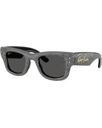 Ray-Ban - Wayfarer Puffer Crystal Pavè Edition Sunglasses Frame Black Lenses - Lyst