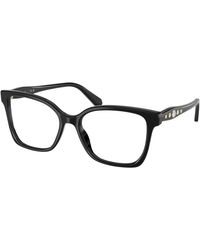 Swarovski - Sk2061 1001 Optical Frames Acetate Transparent Squared Normal - Lyst