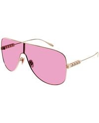 Gucci - Gg1436S 004 Sunglasses Metal Mask Normal - Lyst