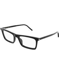 Saint Laurent - Sl 890 Betty Thin Opt 001 Optical Frames Acetate Transparent Squared Antiriflesso - Lyst