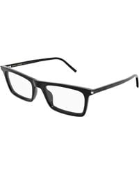 Saint Laurent - Sl 890 Betty Thin Opt 001 Optical Frames Acetate Transparent Squared - Lyst