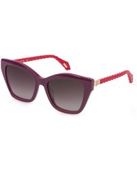 Just Cavalli - Sjc175 0Ahg Sunglasses Acetate Smoke Butterfly Normal Nuanced - Lyst