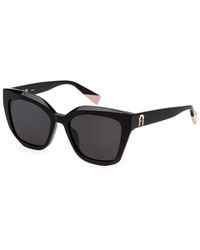 Furla - Sfu781 700Y Sunglasses Acetate Smoke Squared Normal - Lyst