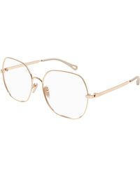Chloé - Ch0284O 002 Optical Frames Metal Transparent Squared - Lyst