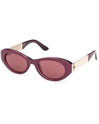 Guess - Gu00261-H 81Y Sunglasses Injected Round Normal - Lyst