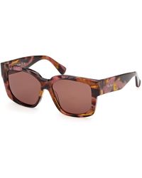 Max Mara - Mm0145 Glimpse-7 55E Sunglasses Acetate Round Normal - Lyst