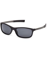 Timberland - Tb00062-H 02D Sunglasses Injected Smoke Squared Polarized - Lyst