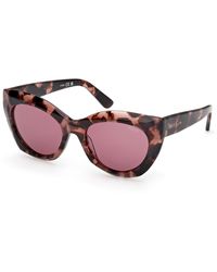 PUCCI - Ep0257 55S Sunglasses Bordeaux Geometric Normal - Lyst