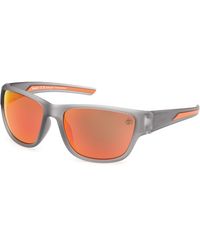 Timberland - Tb00023 20D Sunglasses Injected Smoke Squared Polarized - Lyst