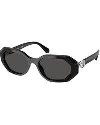 Swarovski - Sk6028 100187 Sunglasses Acetate Geometric Normal - Lyst