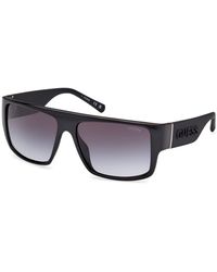 Guess - Gu00165 01B Sunglasses Injected Smoke Squared Normal - Lyst