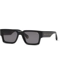 Philipp Plein - Spp183M Plein Master 700 Sunglasses Acetate Smoke Squared Normal - Lyst