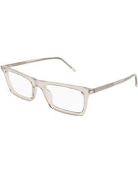 Saint Laurent - Sl 890 Betty Thin Opt 004 Optical Frames Acetate Transparent Squared - Lyst