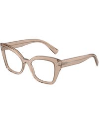 Dolce & Gabbana - Dg3386 3432 Optical Frames Acetate Transparent Butterfly Normal - Lyst