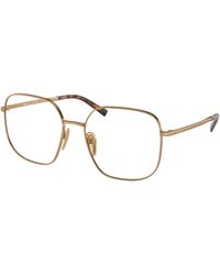 Prada - Pr A59V 7Oe1O1 Optical Frames Metal Squared - Lyst