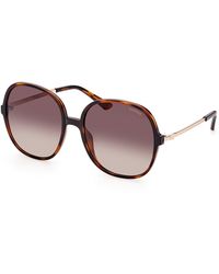 Guess - Gu7844 52F Sunglasses Injected Round Normal Shaded - Lyst