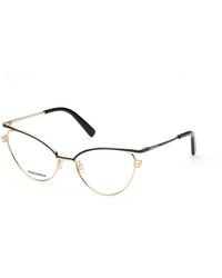 DSquared² - Dq5333 032 Optical Frames Outlet Metal Cat Eye - Lyst