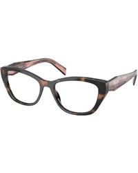 Prada - Pr 19Wv 23A1O1 Optical Frames Acetate Transparent Cat Eye Normal - Lyst