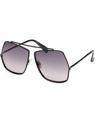 Max Mara - Mm0006 Elsa 01B Sunglasses Metal Smoke Geometric Normal - Lyst