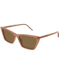 Saint Laurent - Sl 737 Mica Thin 009 Sunglasses Acetate Squared - Lyst