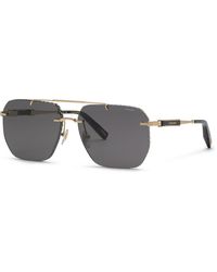 Chopard - Schl53 300 Sunglasses Metal Smoke Squared Anti-Glare - Lyst