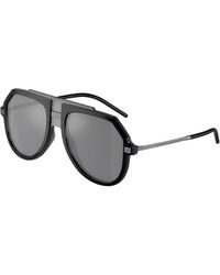 Dolce & Gabbana - Dg6195 501/6G Sunglasses Injected Pilot Mirrored Mirror - Lyst
