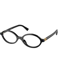 Miu Miu - Mu 01Xv 1Ab1O1 Optical Frames Acetate Round Normal - Lyst