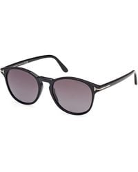 Tom Ford - Ft1097 Lewis 01B Sunglasses Acetate Round Normal Shaded - Lyst