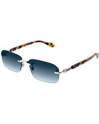 Gucci - Gg1221S 007 Sunglasses Metal Squared - Lyst