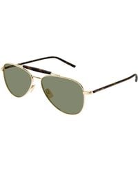 Saint Laurent - Sl 864 003 Sunglasses Metal Pilot - Lyst