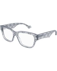 Gucci - Gg1428O 011 Optical Frames Acetate Transparent Squared - Lyst